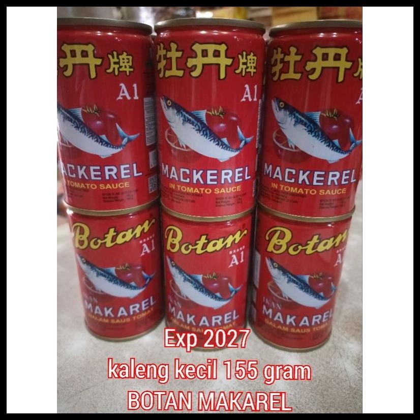 

155GRAM BOTAN IKAN MAKAREL DALAM SAUS TOMAT KALENG / AK HU A / LABEL HALAL