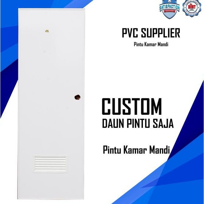 Daun Pintu PVC Kamar Mandi Polos Custom Murah