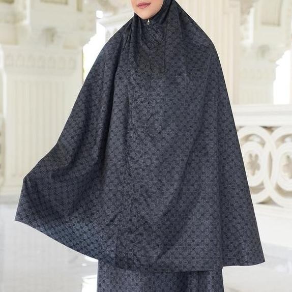 new Mukena BUTTONSCARVES Monogram Mini Capsule Prayer Robe - Black murah