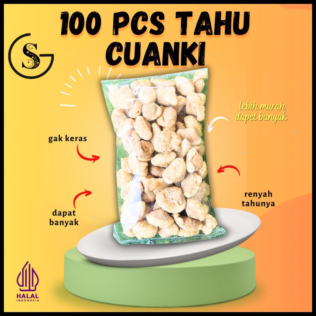

100 PCS CUANKI TAHU KERING TOPPING BASO ACI