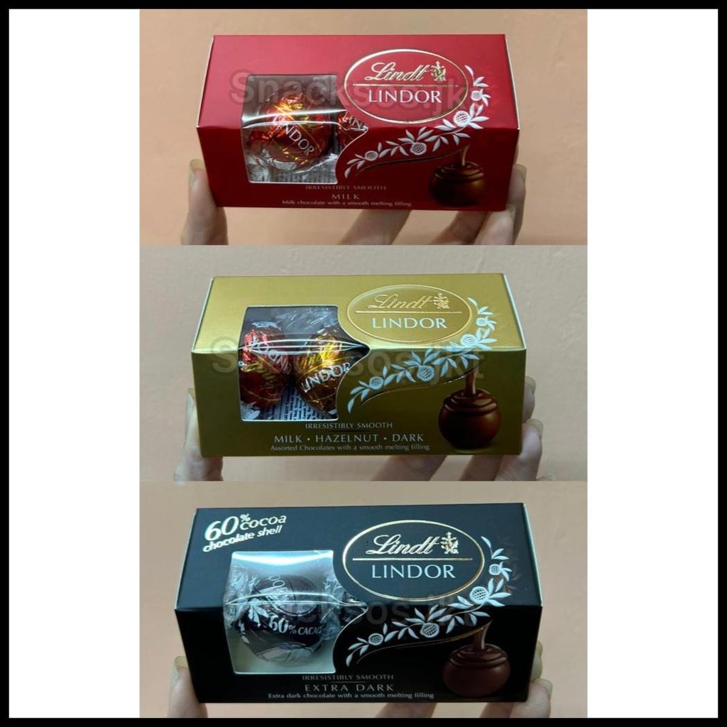 

LINDT LINDOR TRIO MILK CHOCOLATE / EXTRA DARK / ASSORTED CHOCOLATE