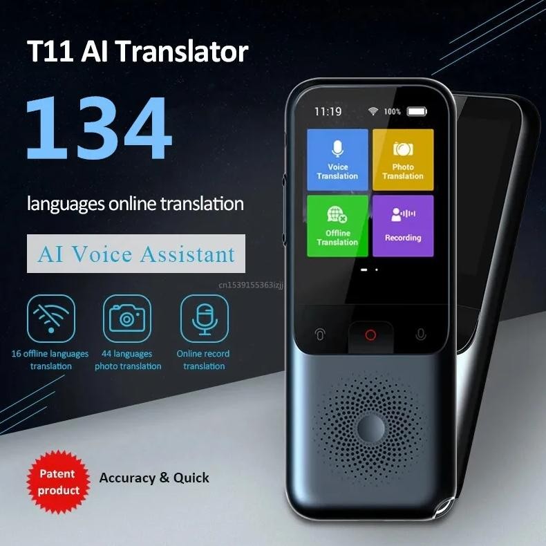 

Portable Smart Voice Translator 134 Languages Real-time Speech Interactive Offline T11 Translation Machine Business Travel