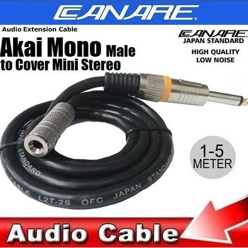 Kabel Sambungan Mic Extension Akai Mono To Cover 3.5mm Female