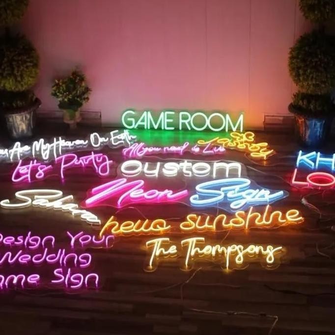Custom Lampu Nama Neon Flex Tulisan Menyala Neon Sign