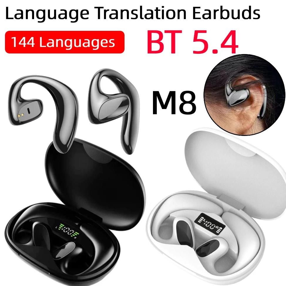 

Language Translation Earbuds 144 Languages High Accuracy Translator Earbuds Voice Translator Earbud for Travel Business Learning