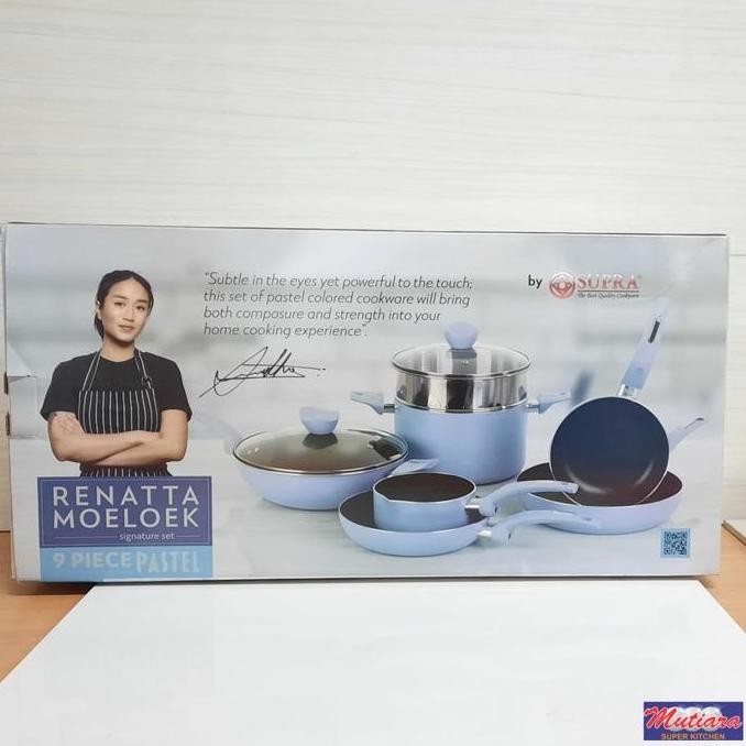 Tersedia Panci set Supra X Renata Moeloek 9pcs/Signature Set Pastel