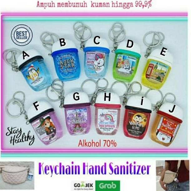 PJ Hand Sanitizer Pockbac / Gantungan Tas Dan Hand Sanitizer Pockbac