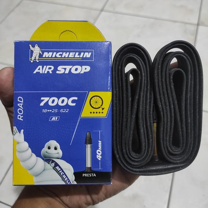 Ban Dalam Sepeda Michelin Air Stop A1 700C Ukuran 700X18 - 700X25 Original Dan Terpercaya