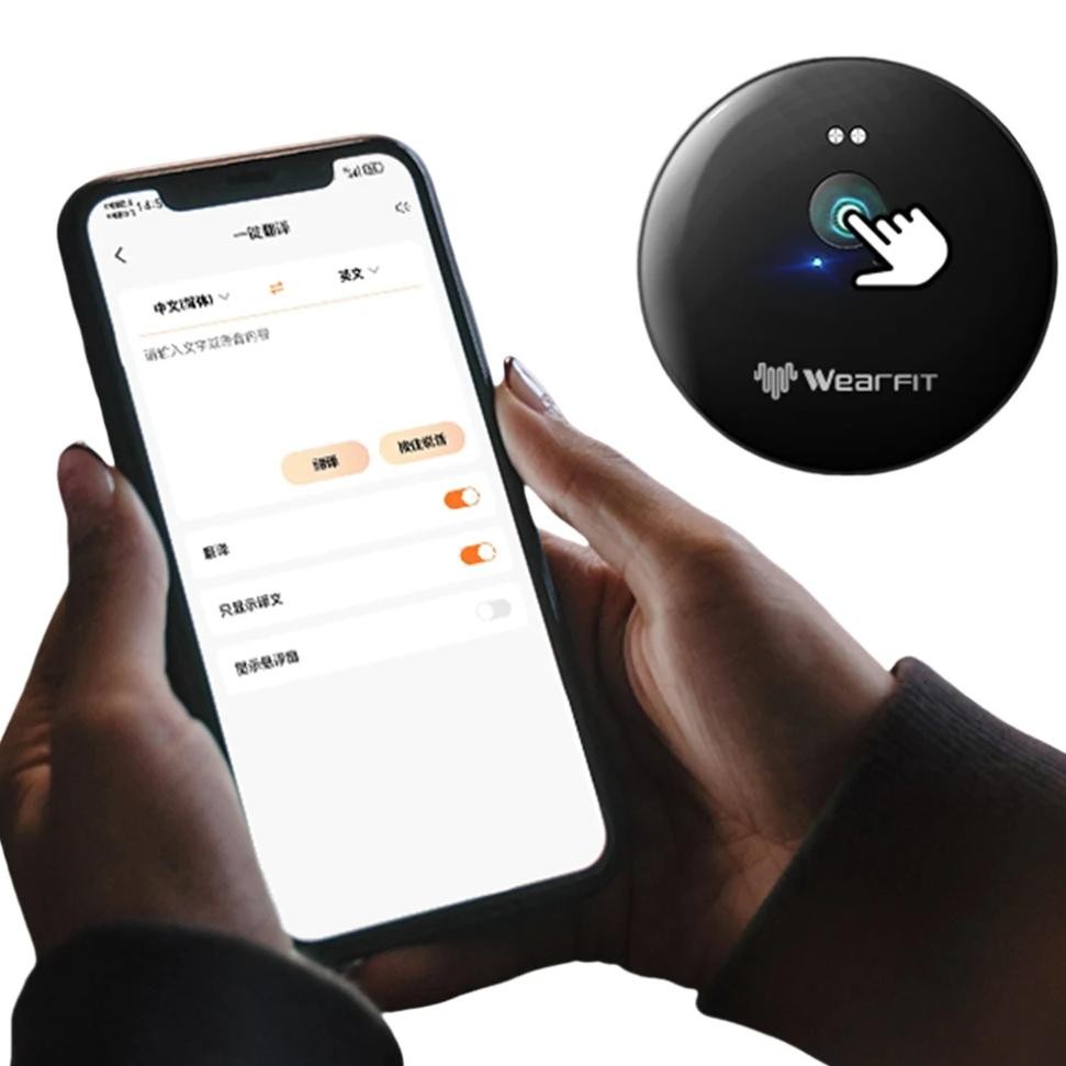 

Smart AI Phone Assistant Bluetooth-Compatible 5.4 144 Language Voice Translator Audio Video Photo Real-time Translation