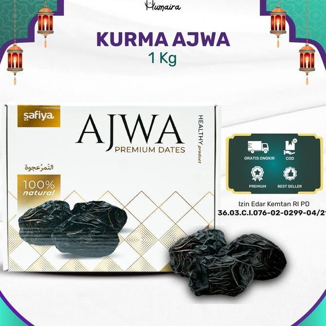 

READY Kurma Ajwa 1 Kg Premium Kurma Nabi Asli Madinah