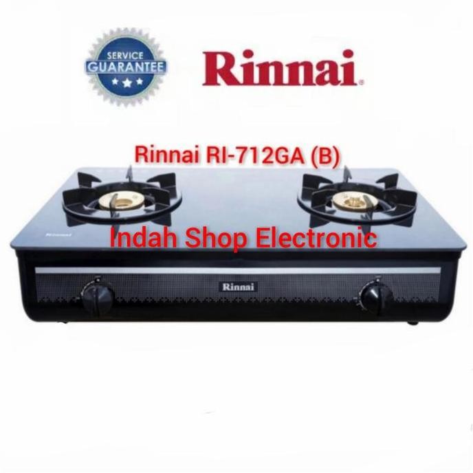 Tersedia Kompor gas Rinnai RI-712GA(B)/Rinnai RI-712GA(B) Kaca - Api Lilin