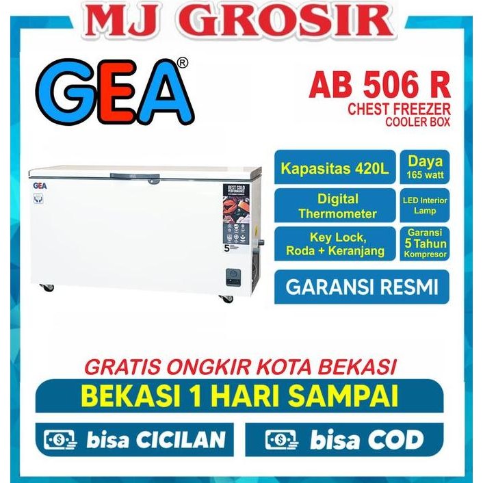 NEW GEA AB 506 TX CHEST FREEZER BOX 500 L LEMARI PEMBEKU 500 LITER