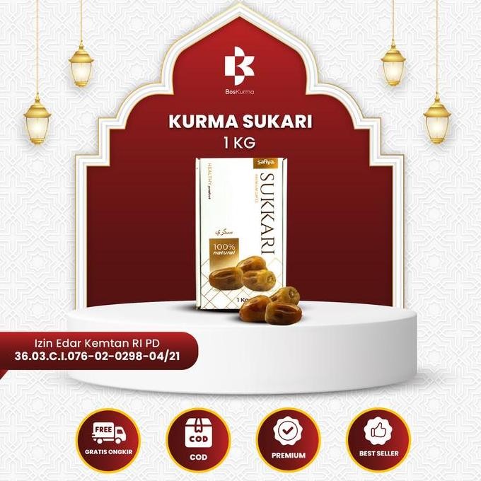 

READY Kurma Sukari 1 kg Safiya Sukari Raja Food Snack Cemilan
