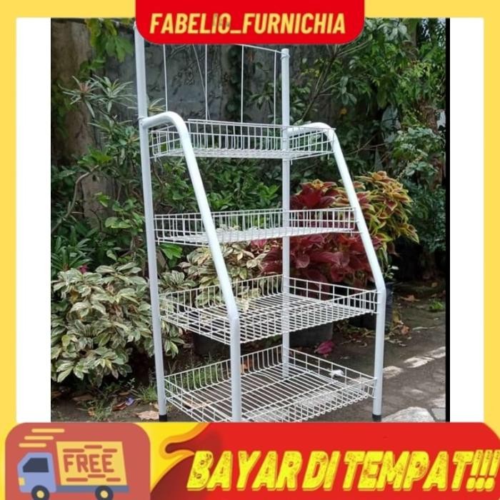 PROMO Rak Chiki 4 Susun Serbaguna/Rak Roti/Keranjang Roti/Keranjang Susun 4/Keranjang snack/Rak