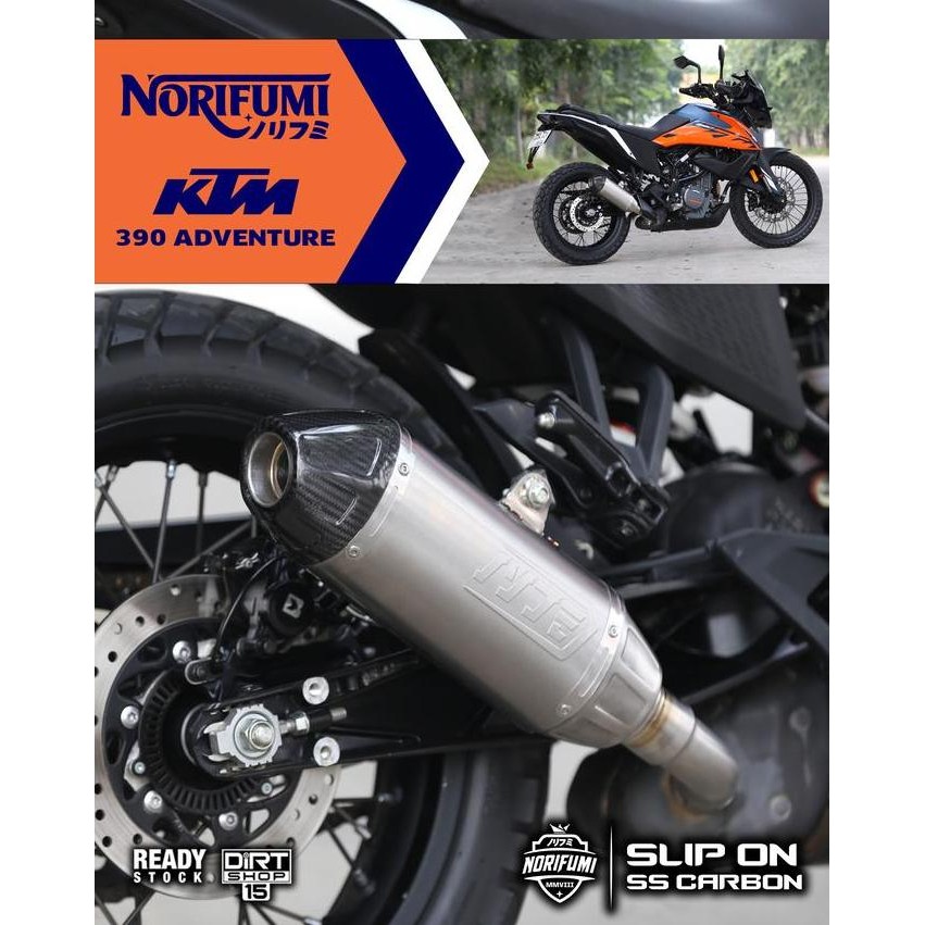 knalpot ktm 390 adventure norifumi slipon whoops.