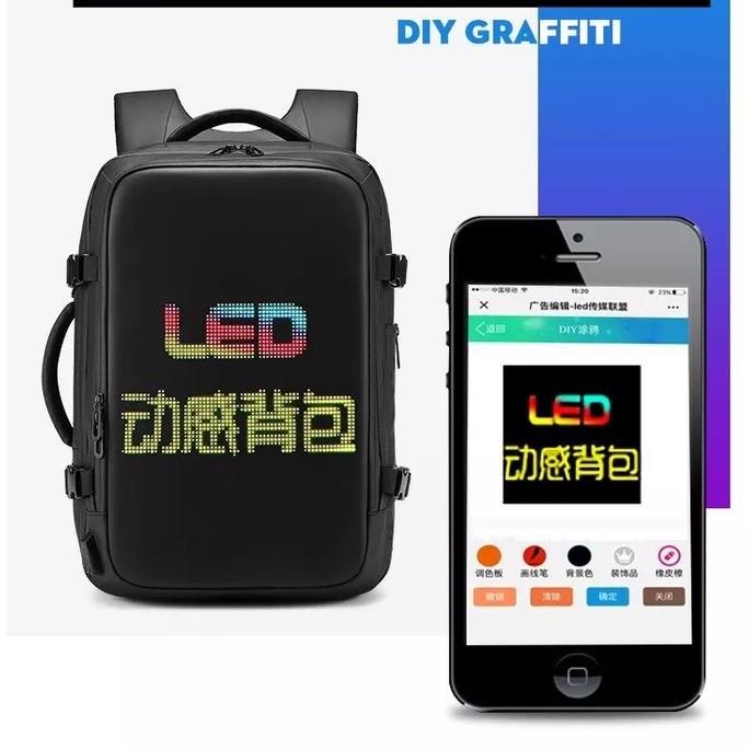 Tas Ransel Layar Led, Display Layar Elektronik