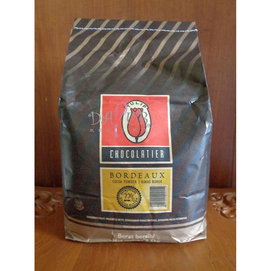 

[Ready/Spesial] Cokelat Bubuk Tulip Bordeaux 100 Gr Repack / Pure Dark Cocoa Powder [Terlaris&Recommended]