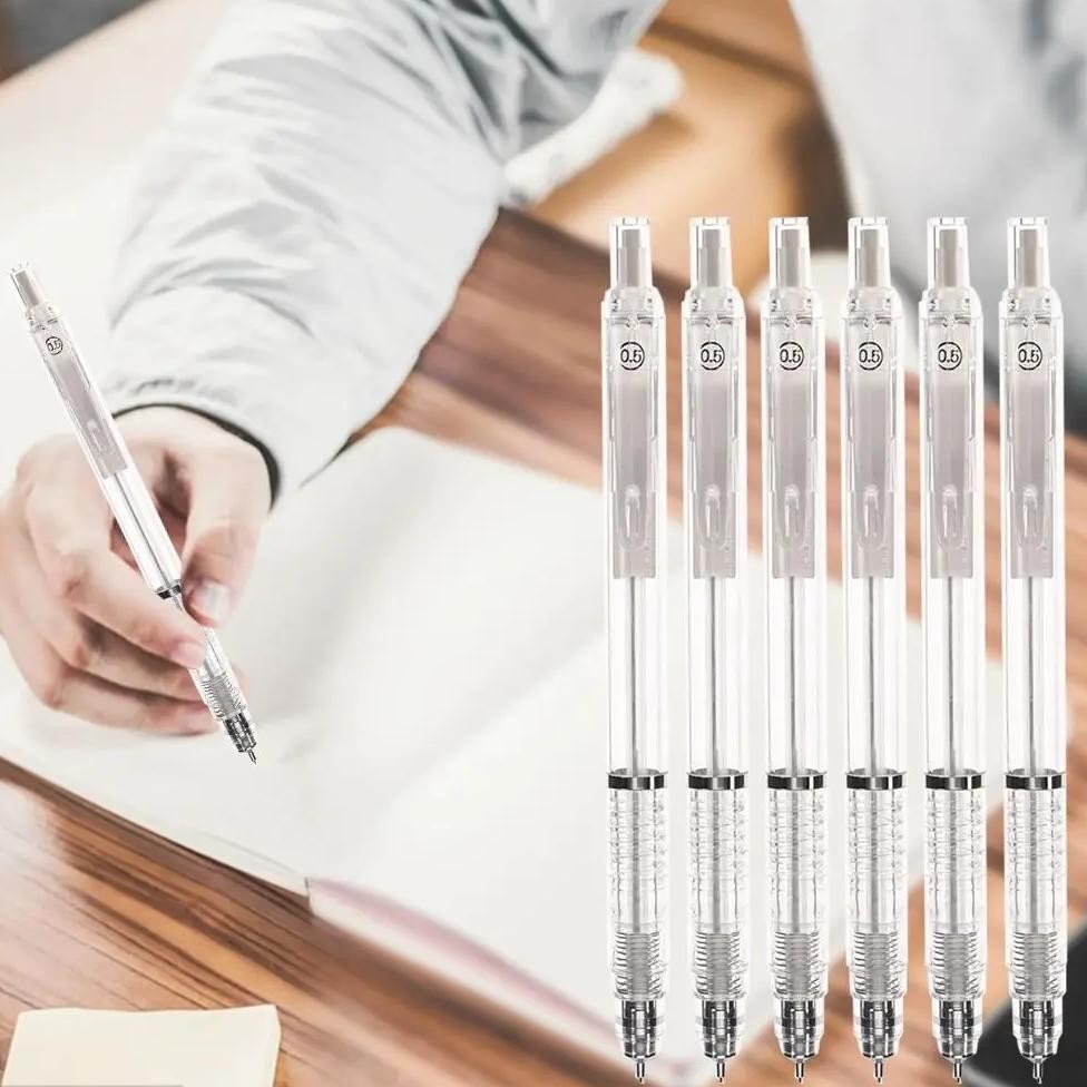 

High Quality 0.5Mm/0.7Mm Mechanical Pencil Stationery Transparent Drawing Special Pencil Plastic Pencil Office School