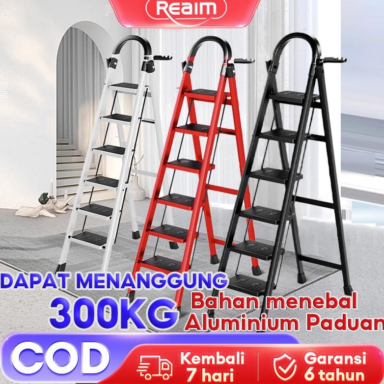 HJK Tangga  tangga lipat aluminium tangga lipat Multifungsi Lipat Tangga Besi Household Ladder Tangg