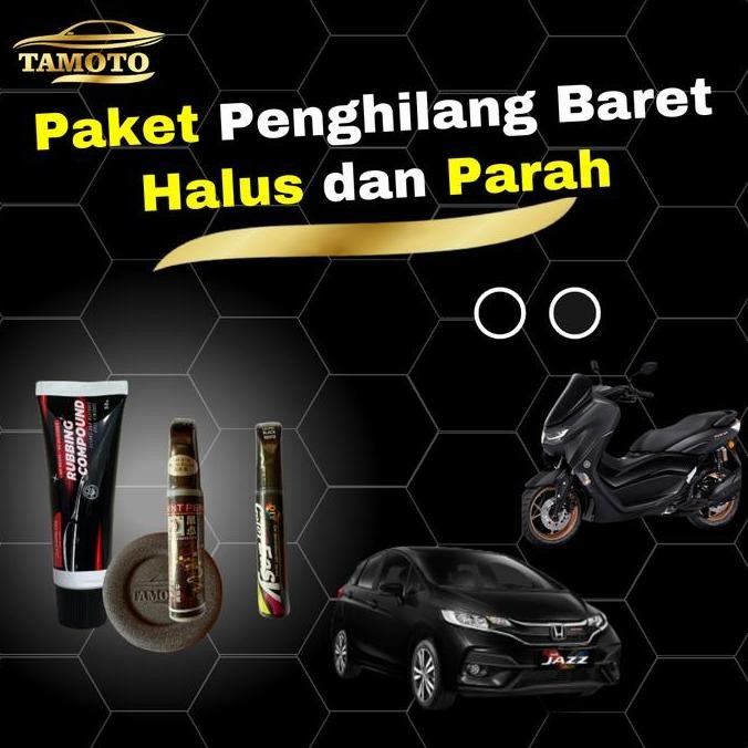 TERSEDIA Kompon Spidol baret Hitam Penghilang baret body mobil motor goresan