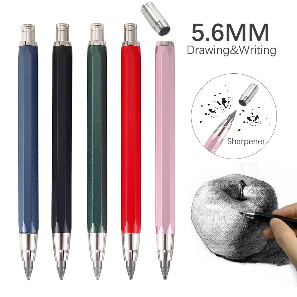 

5.6Mm Metal Mechanical Pencil Solid Woodworking Pencil For Sketch Drawing Woodworking Tool ,Construction Tool