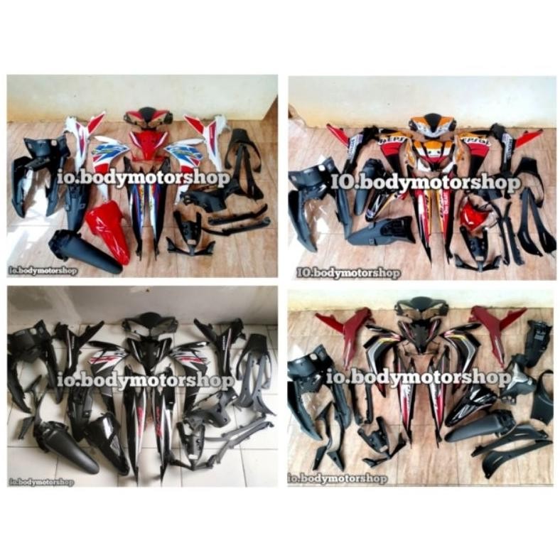 Cover Body Full Body Halus Dan Kasar Honda Blade New Racing 110-125 New 2012 2013 Merah Putih Biru H