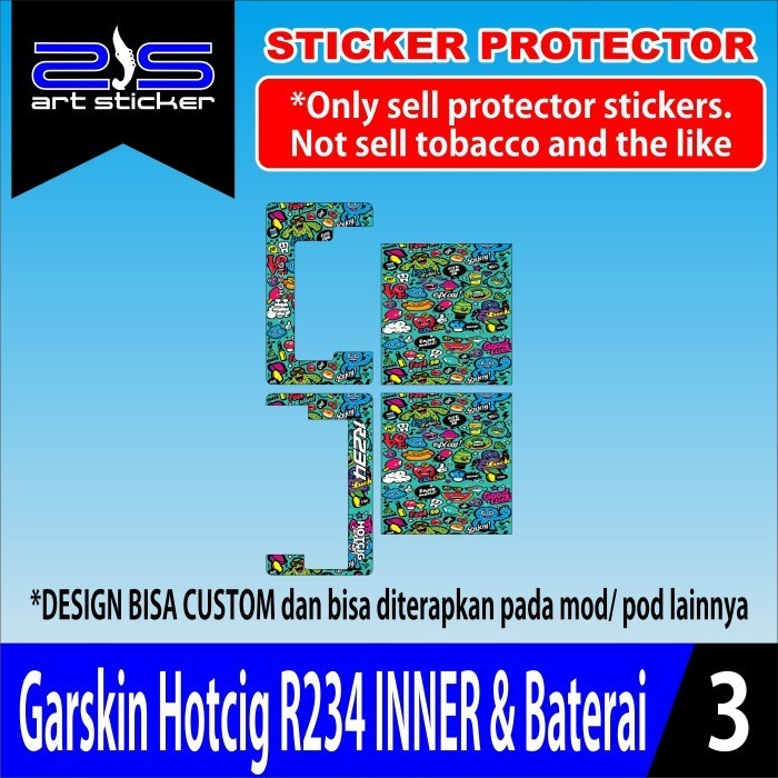 

Terlaris Presisi Inner Baterai Hc R234 Rainbow Green Casing/Stiker Panel Vynil Bisa Custom Dan COD