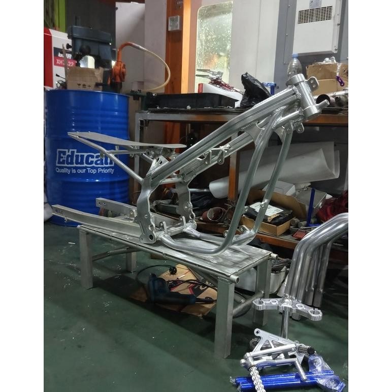 SASIS FRAME RANGKA ALMUNIUM NINJA KR150 SUPER OPEN 59 OPEN drag bike 201-500m SHIJIRO AMOREX