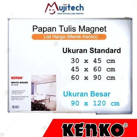 

PAPAN TULIS MAGNETIK KENKO MAGNETIC WHITE BOARD 120 x 90 cm Kualitas Original