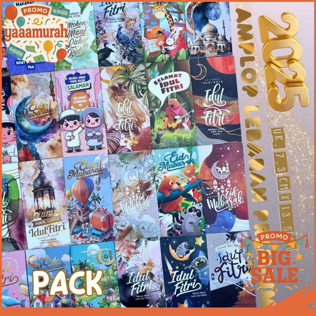 

[BERHADIAH THR] [PACK] AMPLOP LEBARAN/AMPLOP THR PREMIUM AESTHETIC MURAH UNIK LUCU ISI 8 PCS