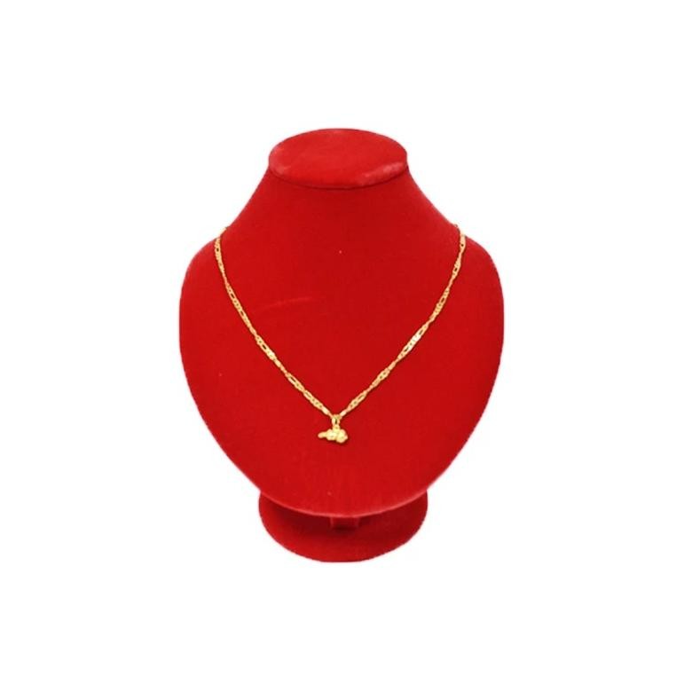 HJK Display Kalung Bludru Besar Tempat Pajangan Anting Stand Bludru Aksesoris