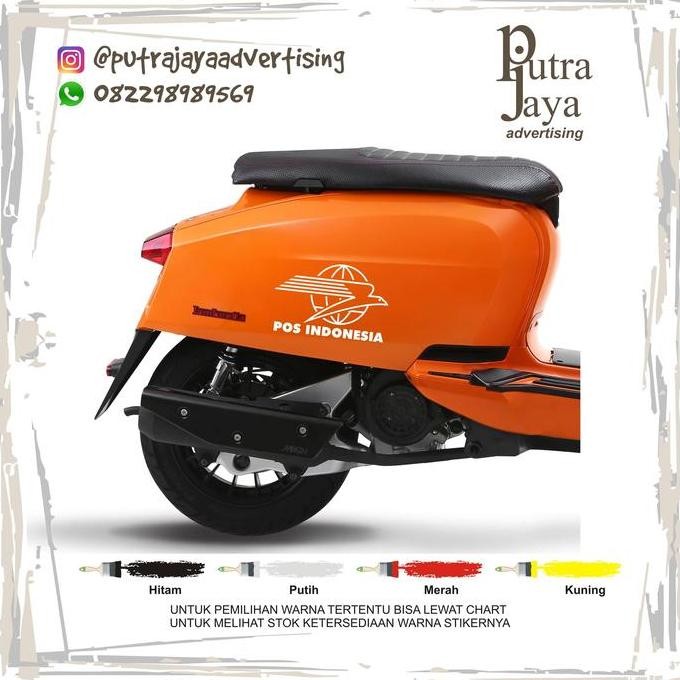 Promo Stiker Cutting Pos Indonesia Scooter Vespa Lambretta Fino body Samping COD
