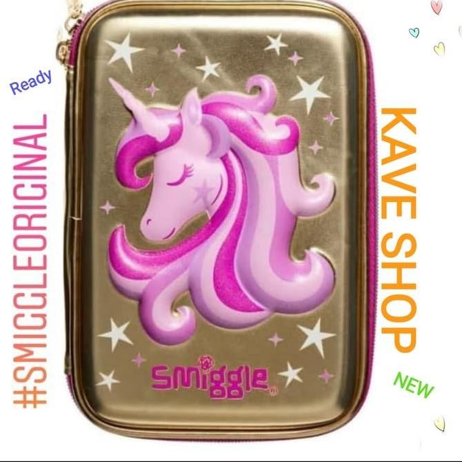 

SMIGGLE Pencil Case Hartop Unicorn Gold - Girl Kualitas Original