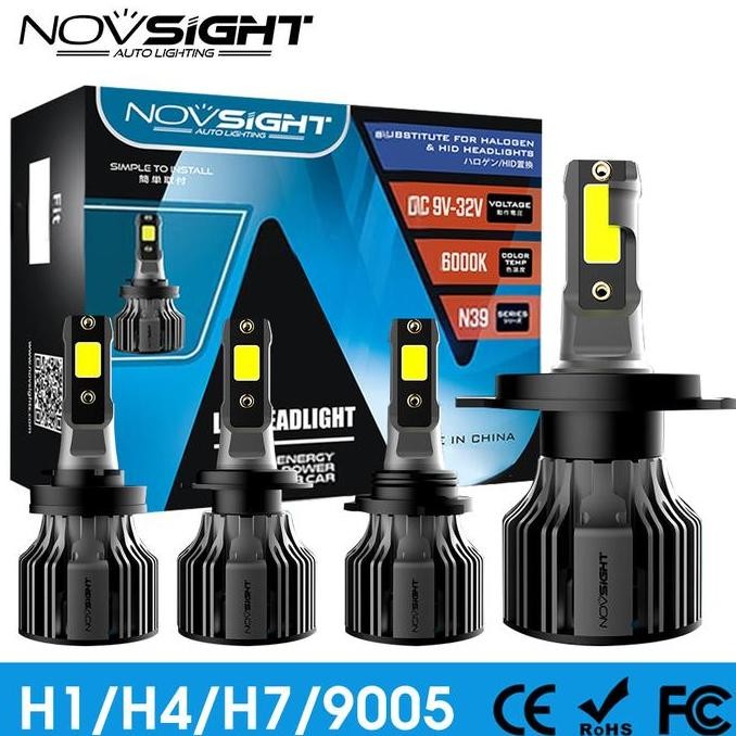 . Novsight N39 72W Lampu LED Foglamp Headlamp Mobil H4 H7 H11 H1 9005