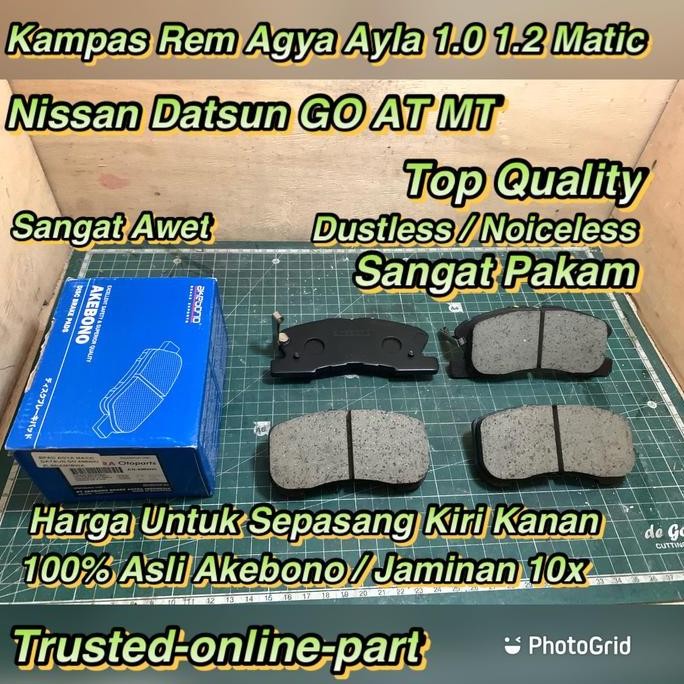 . Kampas Rem Agya Alya Matic Datsun Go Depan 100% Asli Akebono