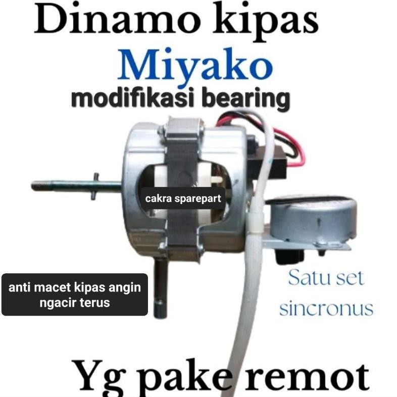 Dinamo kipas angin miyako remot tjr-101 modifikasi bearing orinal miyako