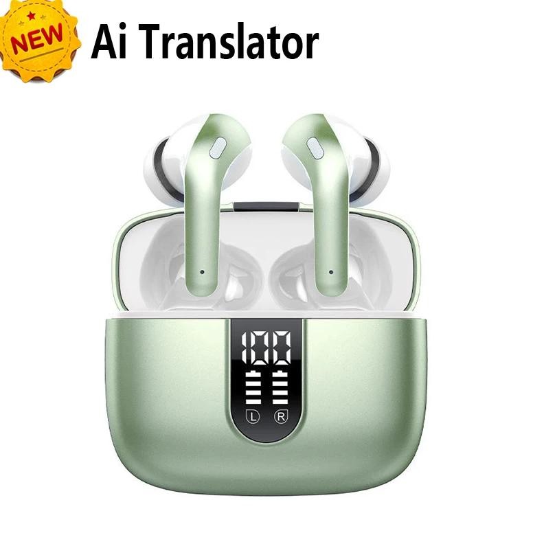 

Digital display waterproof intelligent noise reduction multi-language simultaneous interpretation Bluetooth translation headset