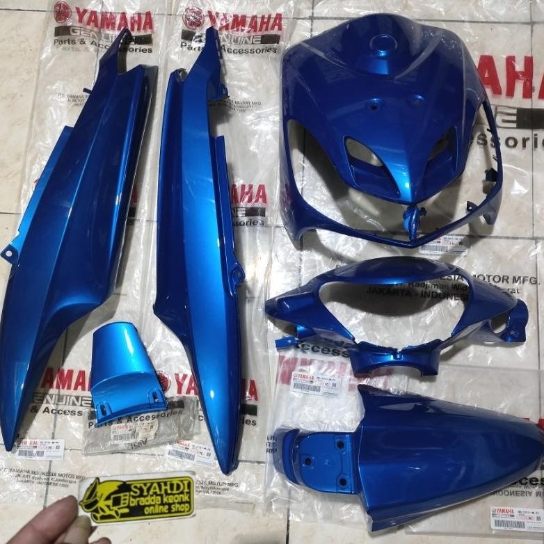 BODY ALUS SET MIO SMILE ORIGINAL YAMAHA WARNA BIRU