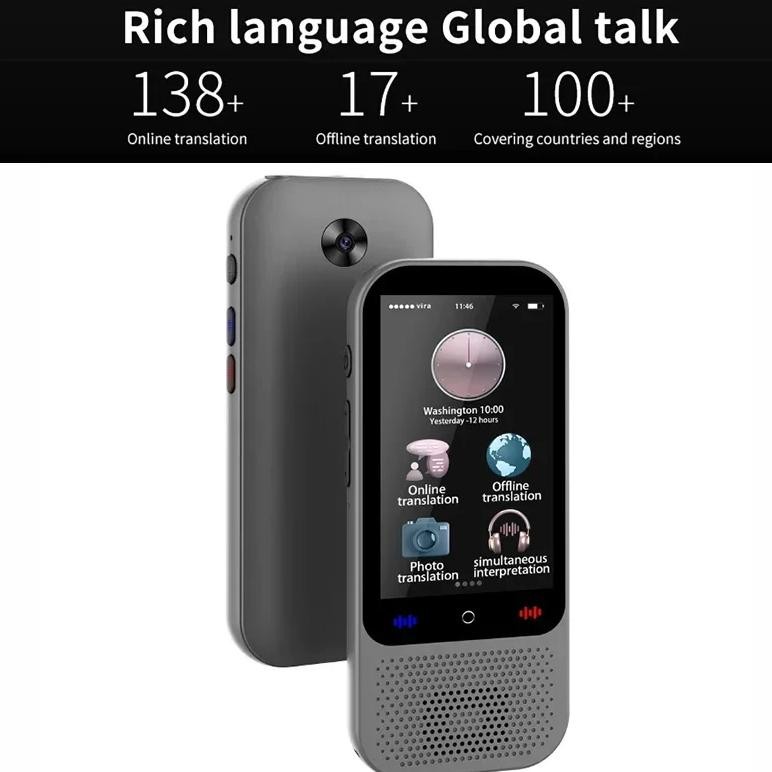 

Language Translator Device with 138 Languages Video Recording Voice Translating Offline Translation ChatGPT Function Translators