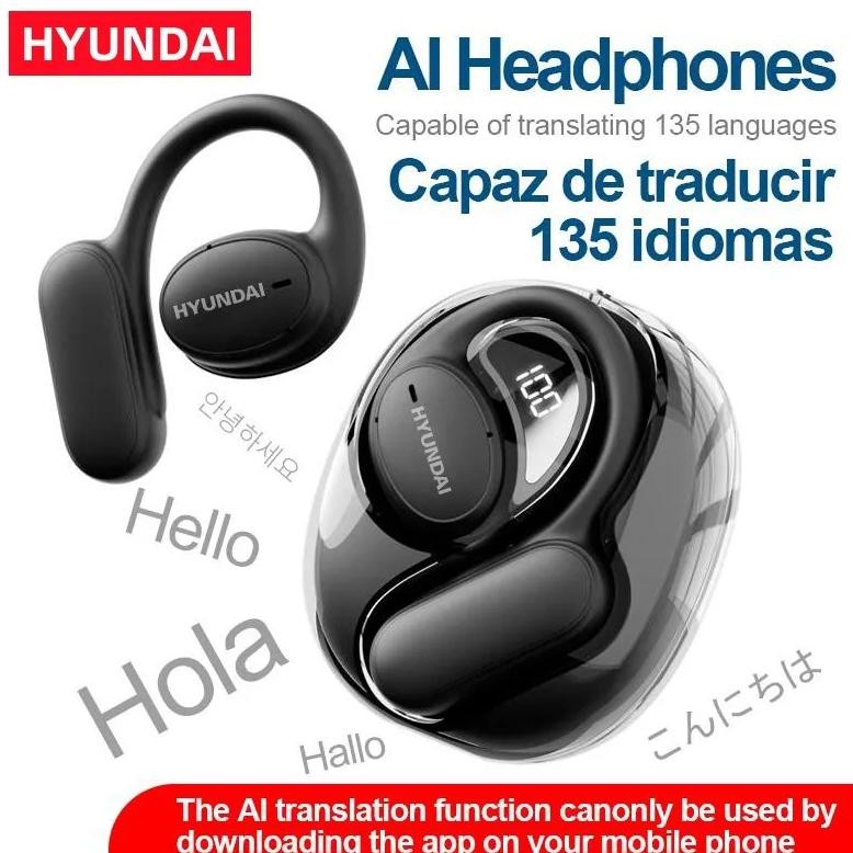

Choice HYUNDAI Openair5 AI Bluetooth Translation Earphones Hanging Ear Type AI Intelligent 100+ languages Meeting Earphone Gift