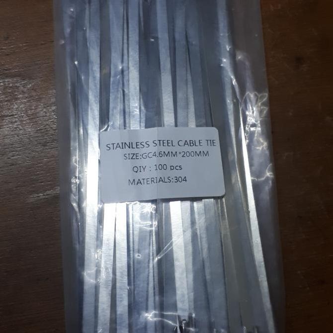 

stainless cable ties -kabel ties stainless 4.6 x 200mm 20cm 100pcs Kualitas Original