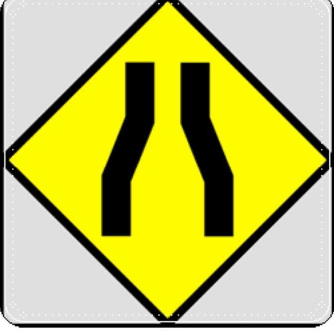 

Rambu Penyempitan Jalan Kanan Kiri Kualitas Original