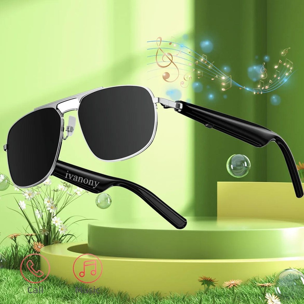 

Smart Sunglasses Translate Language Bluetooth Audio Call Voice Assistant UV Protect Smart Glasses Double Frame Polarised Glasses
