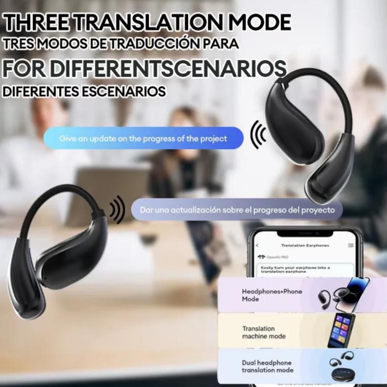 

Choice HYUNDAl OpenAir Pro AI OWS Translation Earphones Multi languages Headphones Stereo Touch Display Earbuds ENC Call