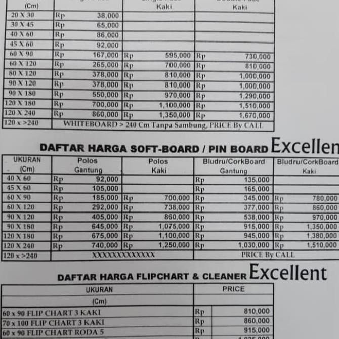 

White Board Excellent Gantung Uk 120x180 Free Ongkir Wilayah Dki Jkt Kualitas Original