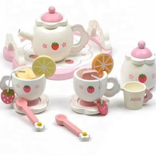 Wooden Toys Mother Garden Tea Set Kualitas Original