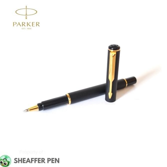

Parker Pen 88 Vintage Matte Black with Gold Trim Ballpoint Kualitas Original