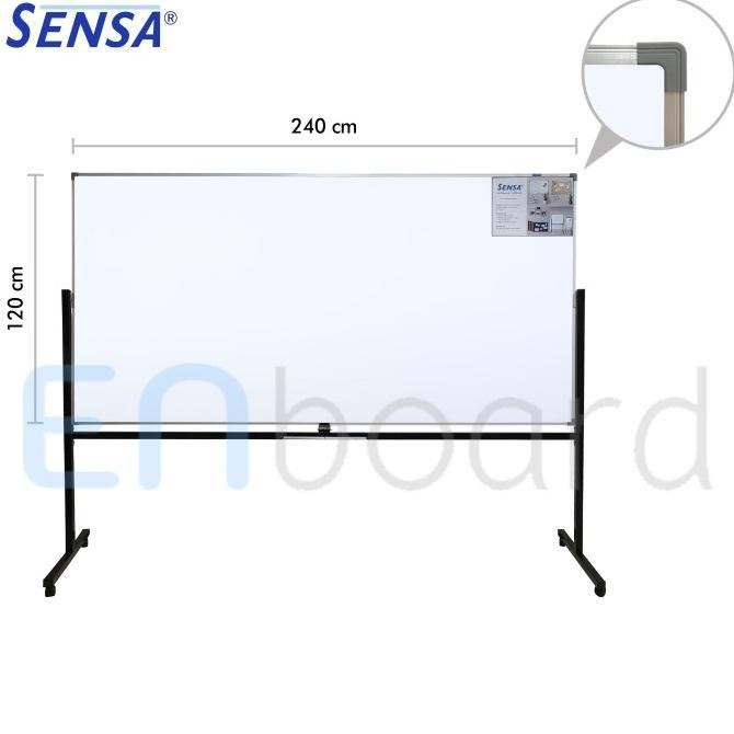 

Papan Tulis Whiteboard Standing Magnet Double Face Sensa 120 x 240 cm Kualitas Original