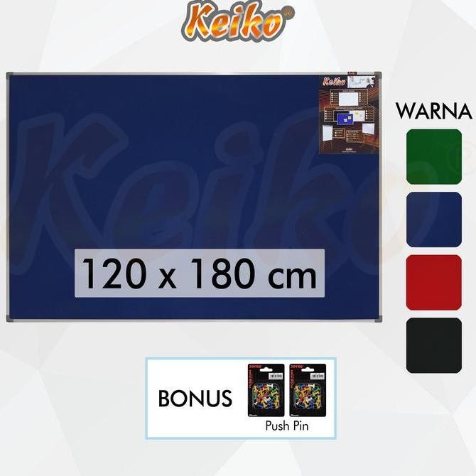 

Softboard Cork Board / Papan Mading Gantung Bludru Keiko 120 x 180 cm Kualitas Original