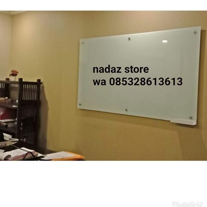 

papan tulis kaca / glassboard 100 x 160 5 mm ready Kualitas Original